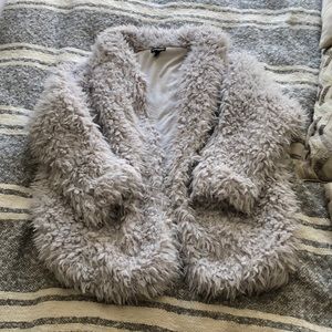 Express faux fur shearling coat